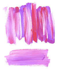 Paint daub pink background. Handmade brush stroke for backdrop.
