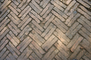 brick flor texture of old building