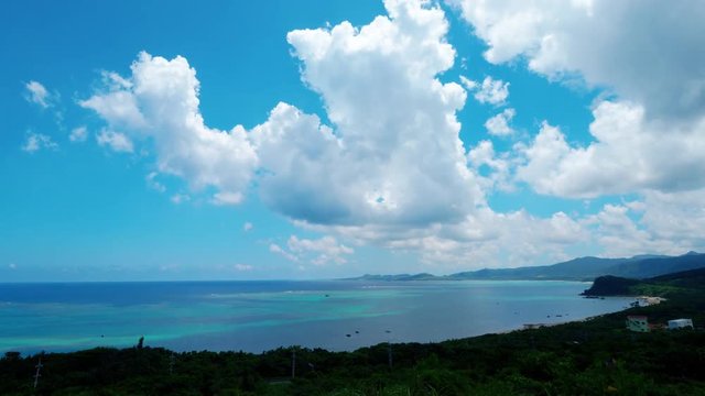 time lapse・石垣島玉取崎展望台からの青空と海