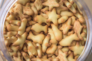 Sweet cracker made in various animal shapes. cracker in the Jar.