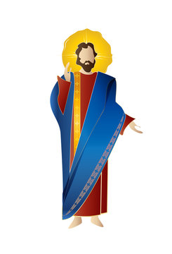 recommend clip art: Jesus Christ - Resurrection of the risen Lord, religious Easter illustration