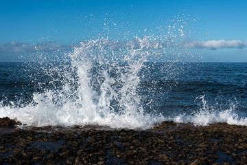Splashing wave.