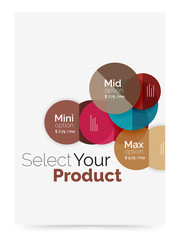 Circle business brochure template with options