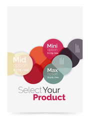 Circle business brochure template with options