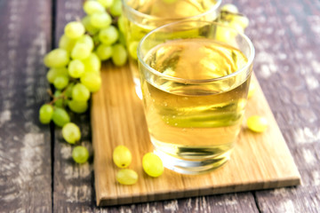Two glasses with grape juice
