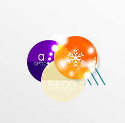 Christmas sale stickers with sample promo text