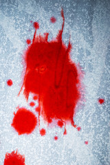 Blood stains on white paper