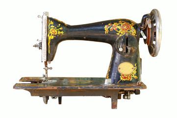 Antique Sewing Heads isolate