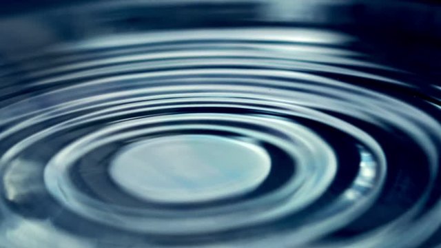 Slow motion. Water drop shooting with high speed camera