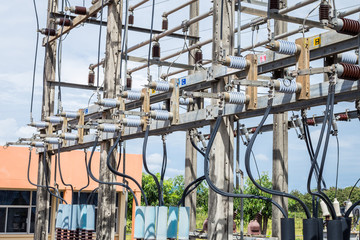 Electrical Power Plant At Day