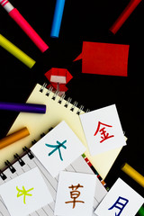 Chinese and Japanese; Learning Language with Handwritten Alphabe