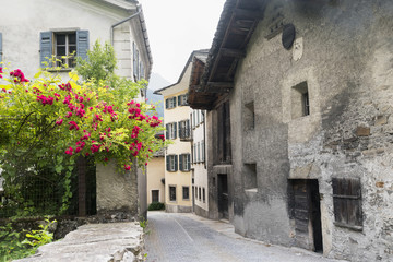 Fototapeta na wymiar Bregaglia (Graubunden, Switzerland): old village