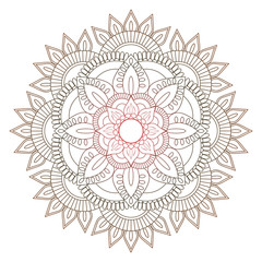 Flower Mandala. Vintage decorative elements. Oriental pattern, v