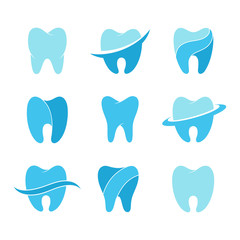 Teeth vector icon set