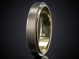 beautiful Golden ring isolated on black background