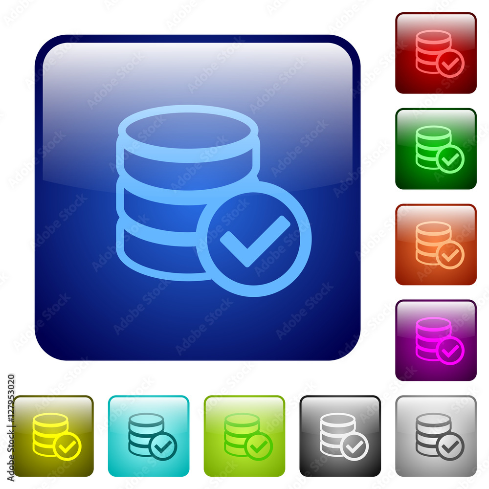 Poster database ok color square buttons