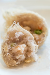 Fried taro dumplings.