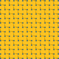 Seamless yellow weave pattern. Vector image.
