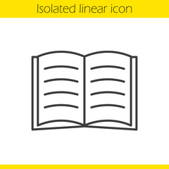 Open book linear icon