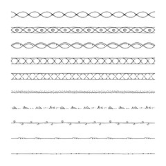 hand drawn vector borders, design elements