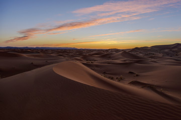 Fototapeta na wymiar Sahara Sunset