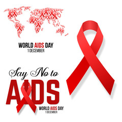 Vector illustration of hiv,aids awareness.
