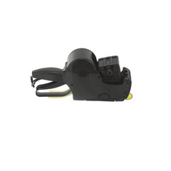 Fototapeta premium Black plastic price label on white