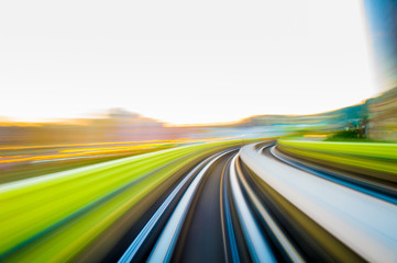 Speed motion in urban highway road tunnel