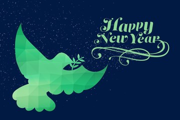 Composite image of elegant happy new year