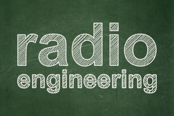Obraz premium Science concept: Radio Engineering on chalkboard background