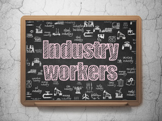 Industry concept: Industry Workers on School board background