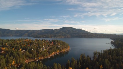 Hayden Lake Idaho looking north