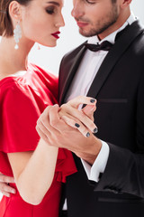 Cropped couple in love