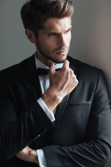 Elegant model in suit