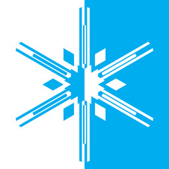 Icon Snow Christmas blue white Futuristic