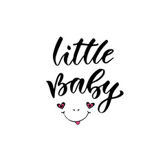 Modern vector calligraphy. My little Baby. Handwritten phrase. Kids t-shirt design