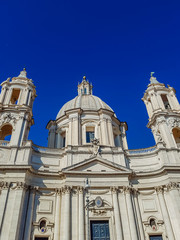 Fototapeta na wymiar Sant'Agnese in Agone church at Piazza Navona in Rome