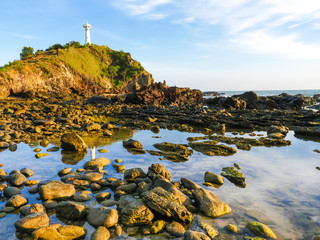 Seascape with the old lighthouse on the Koh Lanta island,Thailand