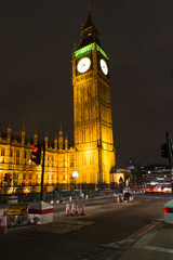 Fototapeta na wymiar Big Ben in London bei Nacht