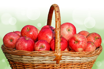 Basket with red apples