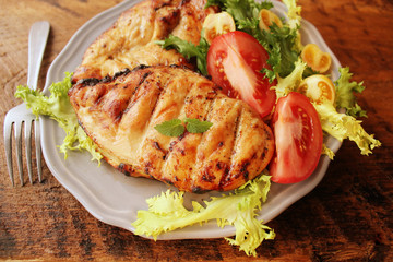Grilled chicken breast.  