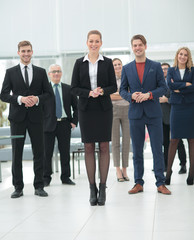 Fototapeta na wymiar Group of successful business people looking confident