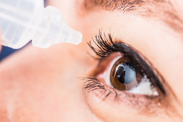 Eyedropper near eye