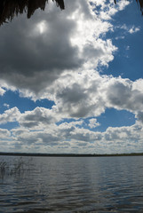 Mountain lake scene. Gutemala, Peten