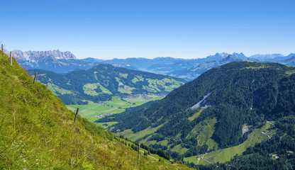 Naklejka premium Beautiful Brixen Valley and Kitzbuhel Alps, Tirol, Austria