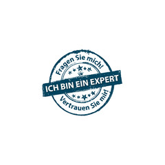 Ich bin ein expert. Fragen Sie mich. Vertrauen Sie mir - Unternehmen Etikette / stempel