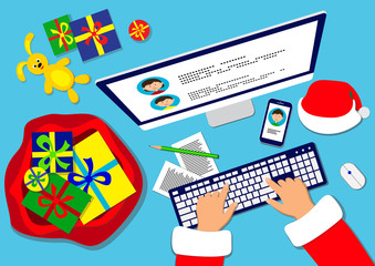 Santa Claus and gifts