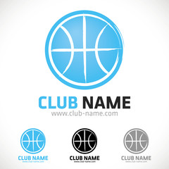 logo club basket sport bleu