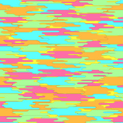 Abstract seamless pattern. Colored geometric background. Horizontal strip. Trend Vector illustration.