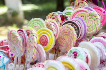 candies . Sell candy in the park